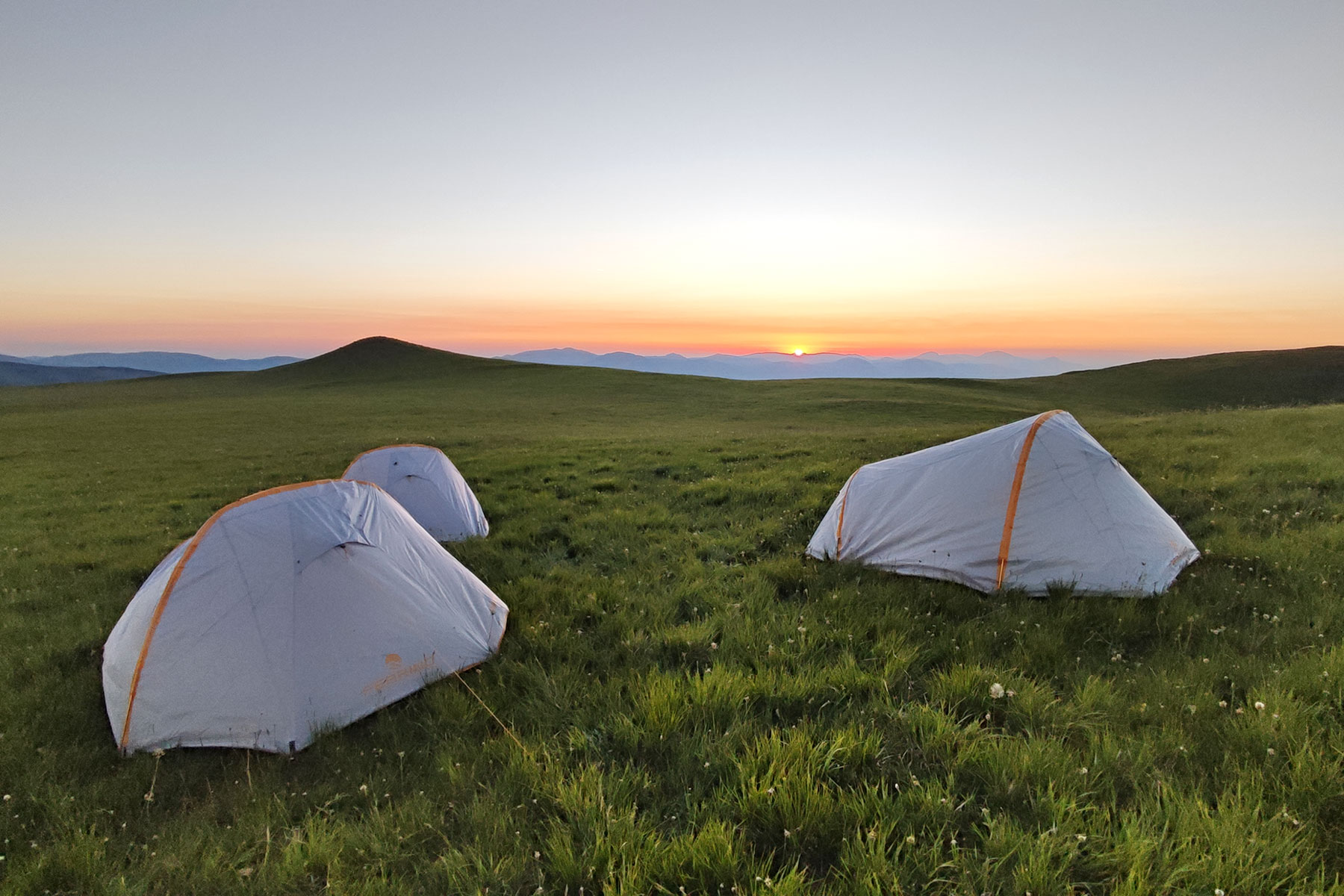 Sibillini in tenda: dal tramonto all