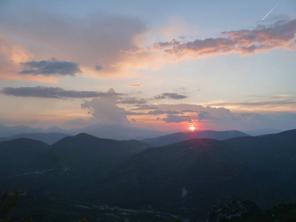 Salsicciata al Monte Revellone verso le ore del tramonto
