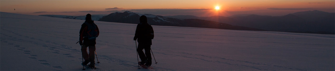 Ciaspole al tramonto